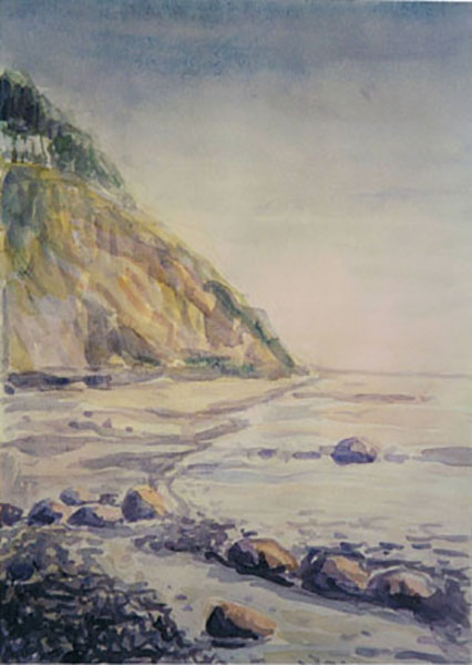 Isefjorden, akvarel, ca. 1999