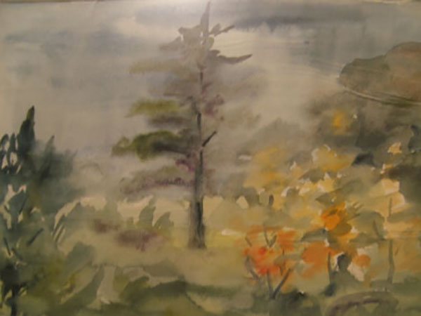 Kårup, efterår, akvarel, ca. 1976